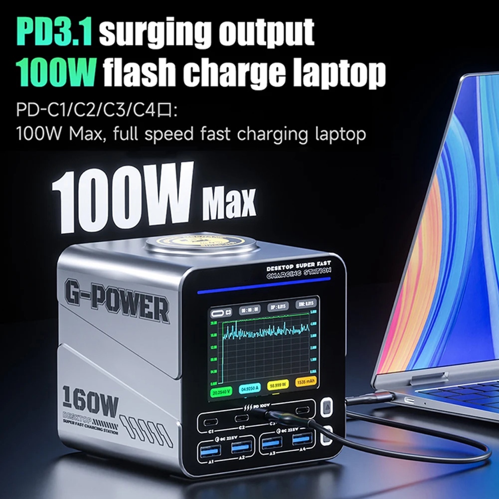newA10R 160W 8포트 GaN 고속 충전기 도구 - Electronics Repair Tools And Equipment 리뷰 및 가격