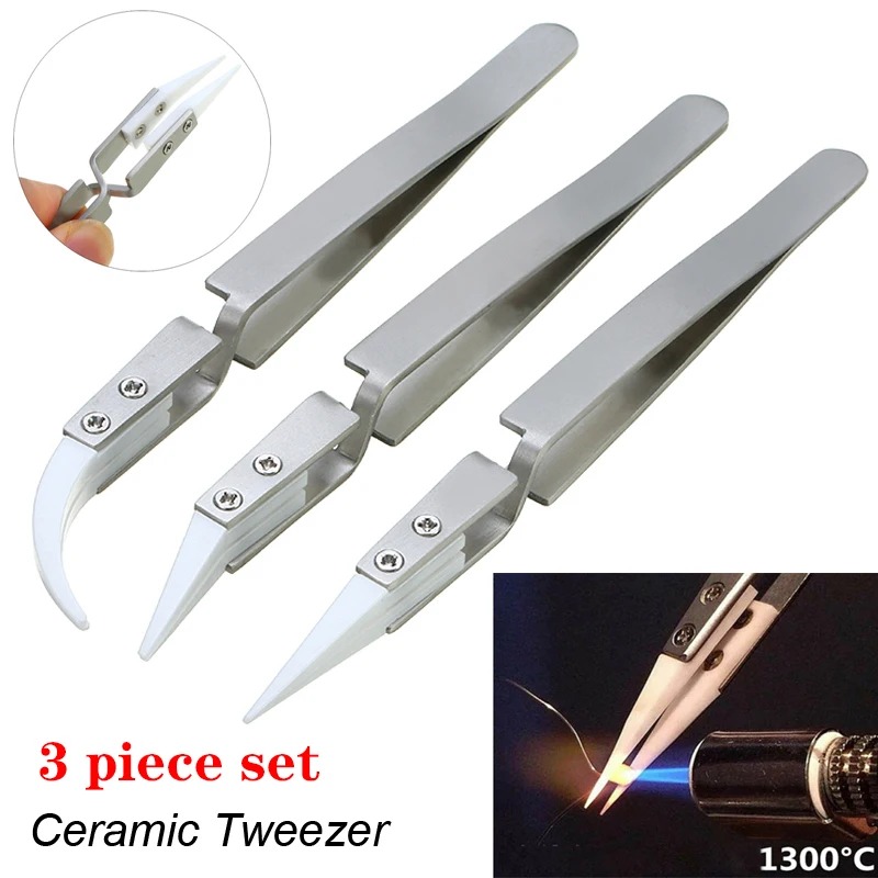 스트레이트 팁 정전기 방지 역방향 세라믹 핀셋 내산성  - Electronics Repair Tools And Equipment 리뷰 및 가격