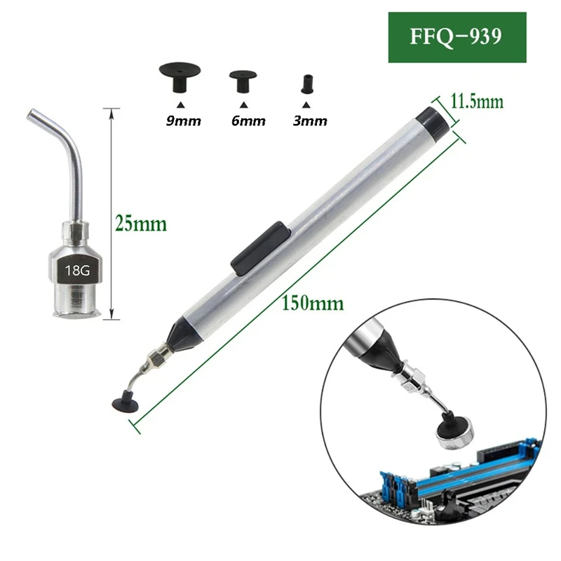 수동 진공 흡입 펜 키트 3 노즐 SMD IC 추출기  - Electronics Repair Company 리뷰 및 가격